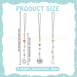 Glass & Alloy Pendant Decoration&nbsp;HJEW-OC00290