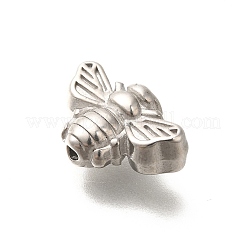 変色防止304ステンレススチールビーズ  ミツバチ  ステンレス鋼色  11x16.5x6mm  穴：2mm&nbsp;STAS-I321-40P