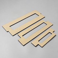 長方形MDF木製リボン定規3個  編み物ツール  バリーウッド  20~35x6.75~12.9x0.5cm&nbsp;DIY-WH0430-891D