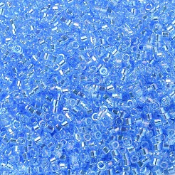 MIYUKIデリカビーズ小  シリンダー  日本製シードビーズ  15/0  （dbs0176)トランスペアレントアクアアブ  1.1x1.3mm  穴：0.7mm  約175000個/袋  50 G /袋&nbsp;SEED-X0054-DBS0176