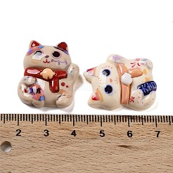 オペーク樹脂カボション  招き猫/招き猫  ミックスカラー  25.5x21x7.5mm&nbsp;CRES-M029-04