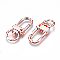 ラックメッキ合金スイベルクラスプ  スイベルスナップフック  33x12.5x5.5mm  穴：5x8.5mm&nbsp;PALLOY-TAC0011-46RG-A
