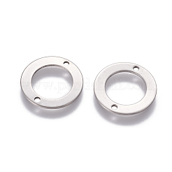 変色しにくい201ステンレススチールリンクコネクター  リング  ステンレス鋼色  16x1mm  穴：1.4mm&nbsp;STAS-L234-019P
