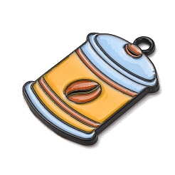 Coffee Alloy Enamel Pendants&nbsp;ENAM-I089-01B-06