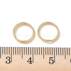 真鍮キーリングを分割  リング  18KGP本金メッキ  10x0.7mm  内径：8.5mm&nbsp;KK-P355-32G
