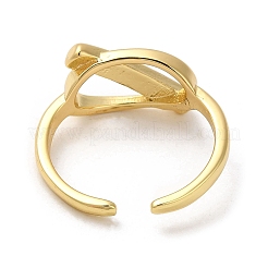 Brass Open Cuff Rings&nbsp;RJEW-Q778-15G