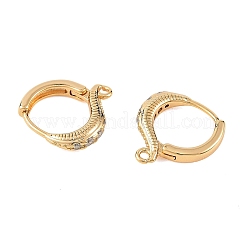 SHEGRACE Brass Micro Pave Cubic Zirconia Hoop Earring Findings&nbsp;XGRQ79436-947G