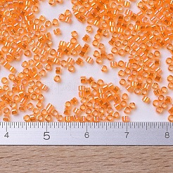 MIYUKIデリカビーズ  シリンダー  日本製シードビーズ  11/0  （db0151)透明なオレンジ色のab  1.3x1.6mm  穴：0.8mm  約10000個/袋  50 G /袋&nbsp;SEED-X0054-DB0151