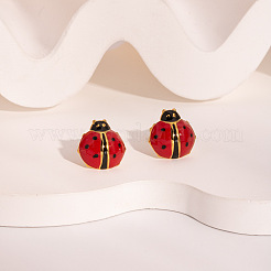 Ladybug 304 Stainless Steel Enamel Stud Earring for Women&nbsp;ZG3114-2