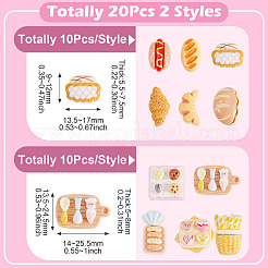 20Pcs 2 Styles Opaque Resin Decoden Cabochons&nbsp;RESI-TADJ0001-01
