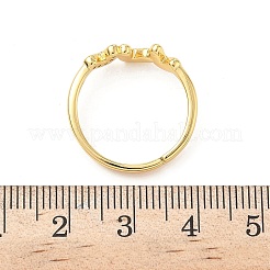 Brass Micro Pave Cubic Zirconia Finger Rings&nbsp;RJEW-H258-21G