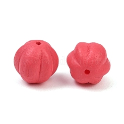 チェコ産プレスガラスビーズ  カボチャ  濃いピンク  8.5mm  穴：1mm  約333個/袋&nbsp;GLAA-I061-10