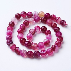Natural Striped Agate/Banded Agate Beads Strands&nbsp;G-G753-04-8mm