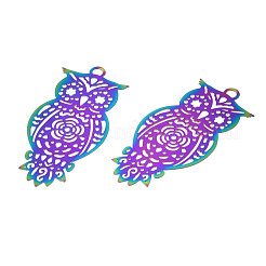 Ion Plating(IP) 201 Stainless Steel Filigree Pendants&nbsp;STAS-S118-107