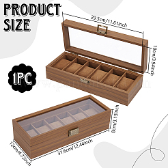 6-Slot Wood Watch Storage Boxes&nbsp;OBOX-WH0001-14