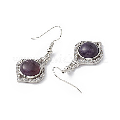 Natural Amethyst Vase Dangle Earrings&nbsp;EJEW-A092-01P-17