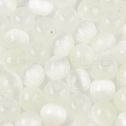 Fgbグレードaドローベンチスタイルガラスシードビーズ  ラウンド  模造キャットアイビーズ  ベージュ  7~7.5mm  穴：1.4~1.5mm  約900個/ポンド&nbsp;SEED-Q040-8MM-23
