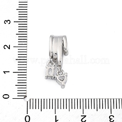 Brass Micro Pave Cubic Zirconia Tube Bails&nbsp;KK-P289-08P