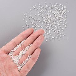 12/0 FGBグレードAラウンドガラスシードビーズ  透明インサイドカラー  ABカラーメッキ  雪  2.3x1.5mm  穴：1mm  約48500個/ポンド&nbsp;SEED-N001-E-436