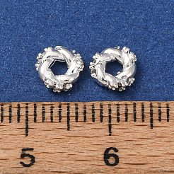 Brass Micro Pave Clear Cubic Zirconia Spacer Beads&nbsp;KK-L272-05S
