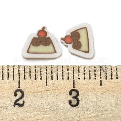 手作り樹脂粘土ビーズ  穴がない  ケーキ  淡黄色  9x10x2mm  約2631個/500g&nbsp;CLAY-P003-10B
