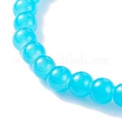 6.5MM Imitation Jade Glass Round Beaded Stretch Bracelet for Women&nbsp;BJEW-JB07658
