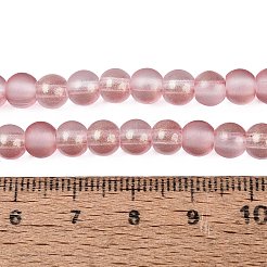 Frosted Transparent Glass Bead Strands&nbsp;GLAA-P065-6mm-09