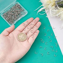 真鍮リンク300個。  U字型  プラチナ  5.5x4x2mm  穴：1mm&nbsp;KK-FH0002-77P