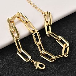 Brass Paperclip Chain Bracelets for Women Men&nbsp;BJEW-F494-03G