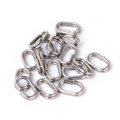 304ステンレススチール製釣り用スプリットリング  釣り道具リング  釣りアクセサリー  オーバル  ステンレス鋼色  10x5x2.5mm  内径：7.5x3mm&nbsp;FIND-WH0066-76B