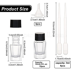 Cuboid Glass Fountain Pen Ink Bottle&nbsp;AJEW-BC0001-36