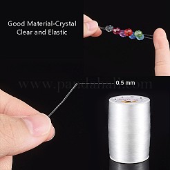 弾性水晶の線  ジュエリービーズコード  ストレッチブレスレット作り用  透明  0.5mm  約1093.61ヤード（1000m）/ロール&nbsp;EW-R003-0.5mm