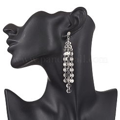 Flower Tibetan Style Alloy Tassel Stud Earrings&nbsp;EJEW-JE06457