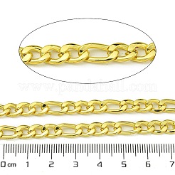 304ステンレススチールフィガロチェーン  溶接されていない  スプールで  18KGP本金メッキ  9~12x6x2mm&nbsp;CHS-G036-10G