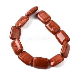 天然石レッドジャスパービーズ連売り  長方形  18x13x5.5mm  穴：1mm  約11個/連  7.68''~7.87''（19.5~20センチメートル）&nbsp;G-S386-A18