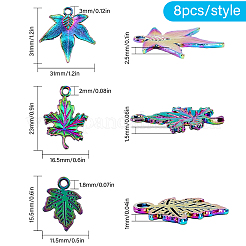24Pcs 3 Style Plated Alloy Pendants&nbsp;FIND-CA0007-01