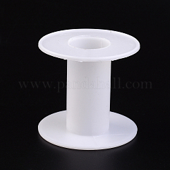 ワイヤーのためのプラスチック製の空のスプール  スレッドボビン  ホワイト  ボビン：28x58mm  バックプレーン：65x60x2.5mm  穴：25.5mm&nbsp;LS-X-TOOL-64D