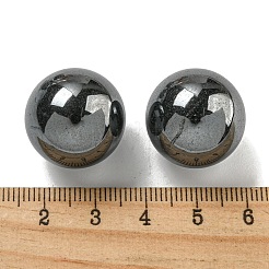 非磁性合成ヘマタイト丸型ボール置物、自宅、オフィス、デスクトップの装飾用  20mm&nbsp;G-P532-02A-05