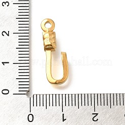イオンプレーティング（IP）304ステンレススチールフック留め具  18KGP本金メッキ  21x7x5.8mm  穴：2mm&nbsp;STAS-I321-71G