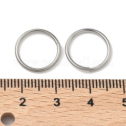 変色しにくい304ステンレススチール製オープン丸カン  鋸で切ったシームレスな丸型  ステンレス鋼色  14x1.2mm  17ゲージ  内径：11.6mm  約800個/袋&nbsp;STAS-J013-14xx1.2mm-01