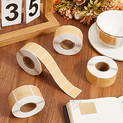 4 Rolls 4 Sizes Kraft Paper Rectangle Blank Label Stickers&nbsp;DIY-BBC0002-69