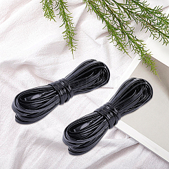 2 Bundles Flat PU Leather Braided Cord&nbsp;OCOR-CL0001-18C
