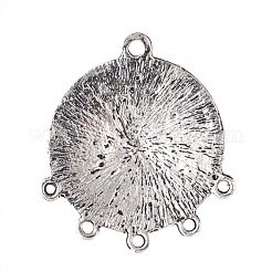 Flat Round Tibetan Style Alloy Chandelier Components&nbsp;PALLOY-I116-02AS