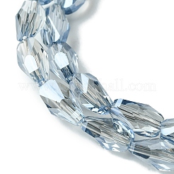 Transparent Electroplate Glass Beads Strands&nbsp;GLAA-K064-03A-PL02