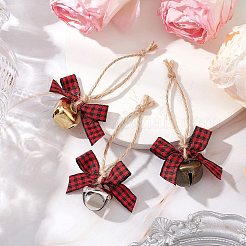 3Pcs 3 Colors Iron Bell Pendant Decoration&nbsp;HJEW-JM02248