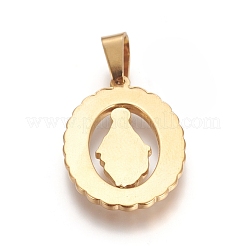 Ion Plating(IP) Religion Theme 304 Stainless Steel Pendants&nbsp;STAS-I131-18B-G