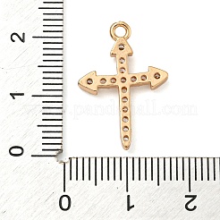 Brass Micro Pave Clear Cubic Zirconia Pendants&nbsp;ZIRC-U003-01G-06