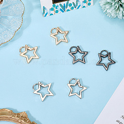 6Pcs 3 Colors Zinc Alloy Spring Gate Rings&nbsp;FIND-SP0003-81A