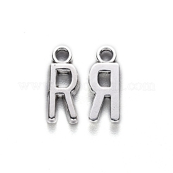 合金のチベット風チャーム  カドミウムフリー＆鉛フリー  文字r  R：16x6.5x2mm  穴：2mm&nbsp;X-TIBE-S108-108R-AS-RS