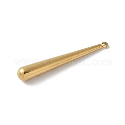 304ステンレスペンダント  ティアドロップチャーム  ゴールドカラー  41x6mm  穴：1.8mm&nbsp;STAS-U046-01A-G